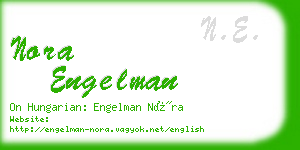 nora engelman business card